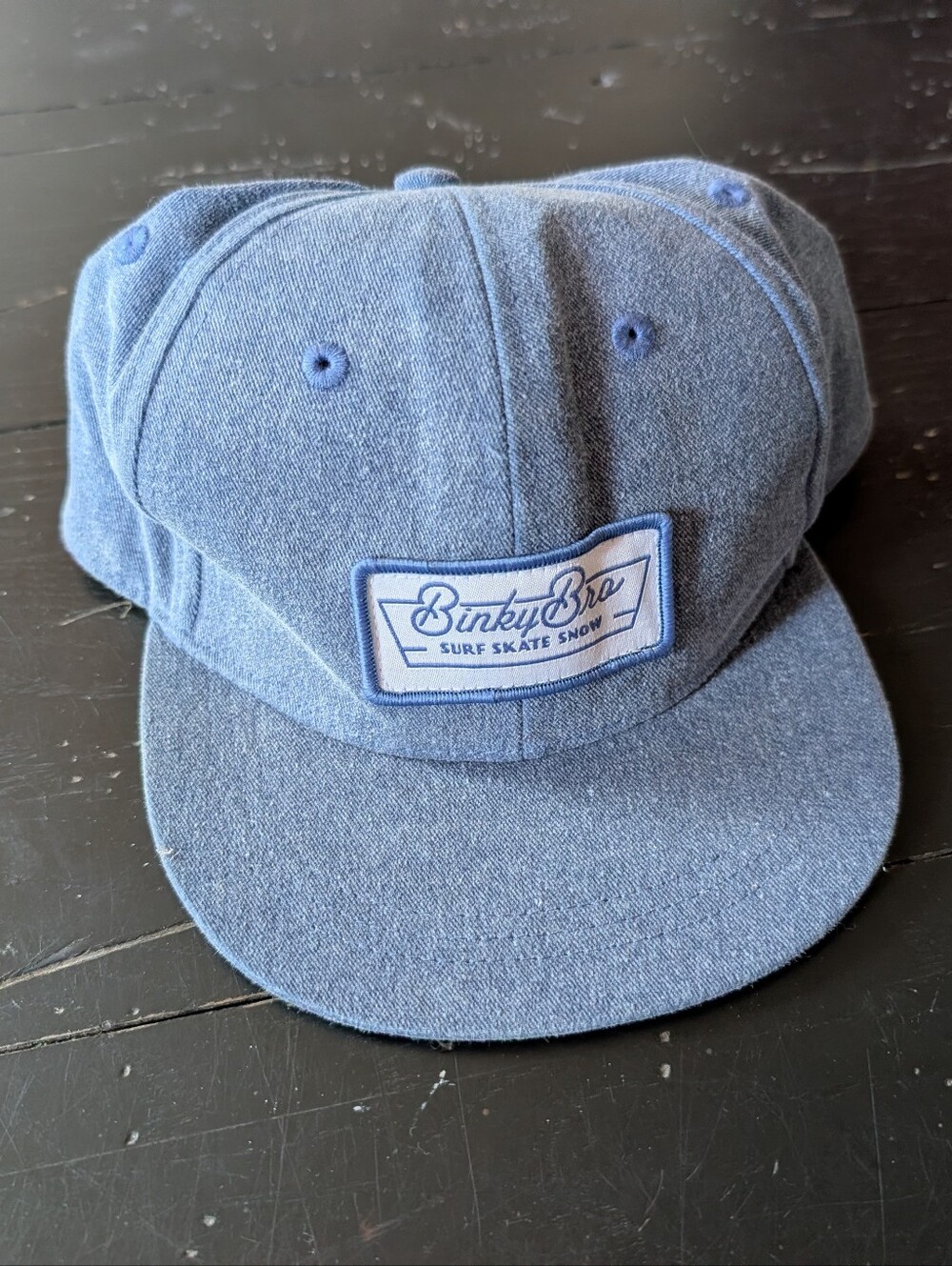 Binky Bro Wedge Snapback Navy Blue Cotton Youth Hat Action Sports Athleisure